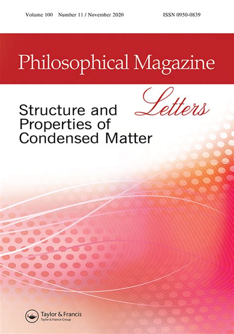 philosophy lettering|List of issues Philosophical Magazine Letters .